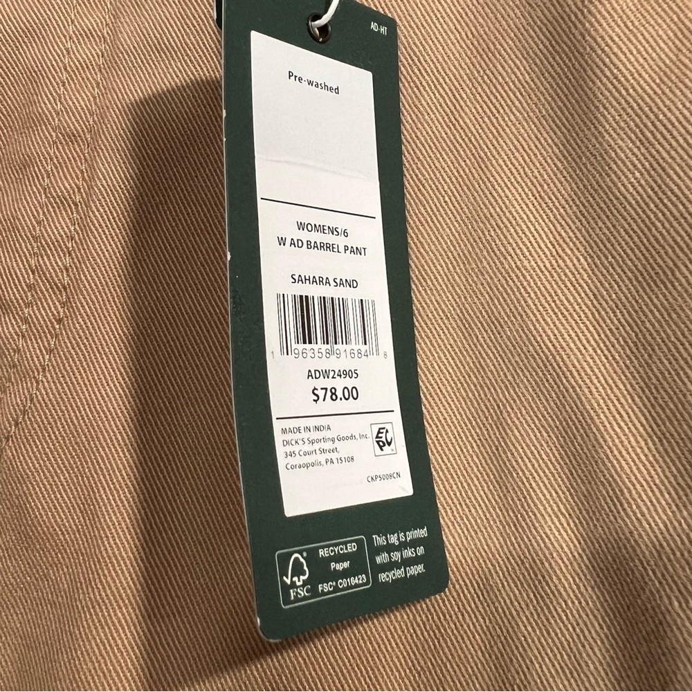 Alpine Design Women's Sahara Sand Barrel Pants size 6 - Picture 2 of 4